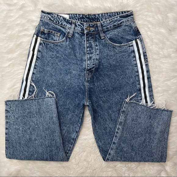 ASOS x Collusion | x005 Straight Leg Striped Denim Jeans - Picture 9 of 16